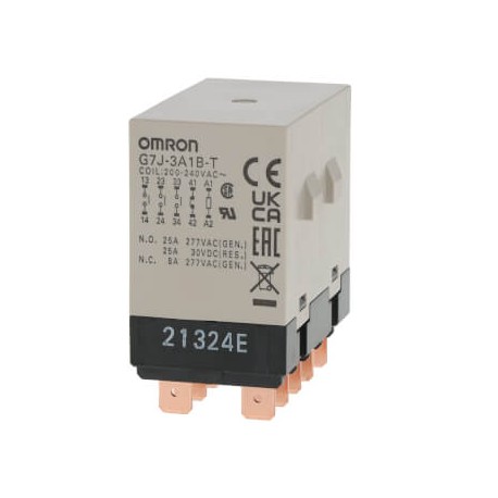 Omron G7J-3A1B-T 200/240VAC G7J3A1BT200240AC OMRON 3NA + 1NC 25A Faston Terminals